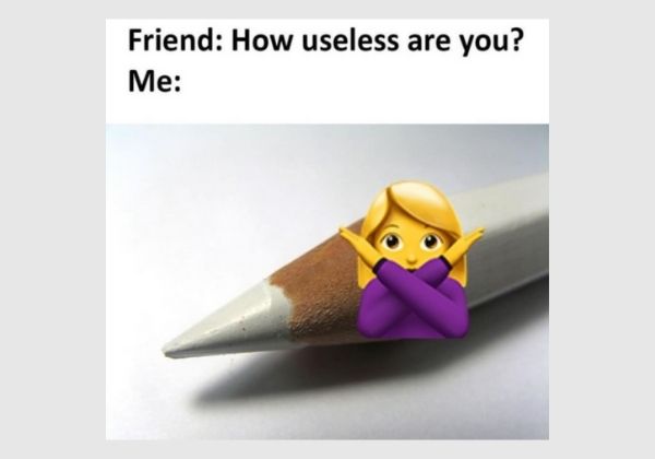 useless white pencil meme